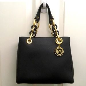 MICHAEL Michael Kors Cynthia Small Black Leather